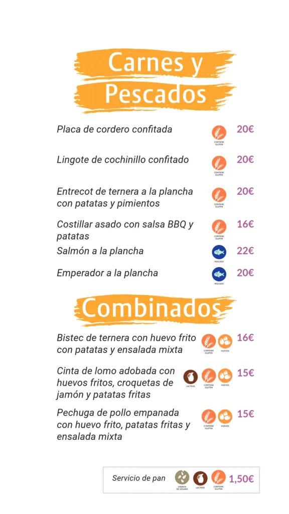 Carnes, Pescados y Combinados